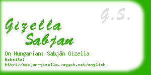 gizella sabjan business card